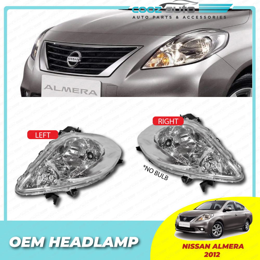 Nissan Almera 2012 2014 Front HeadLamp Head Lamp Light (No Bulb) Shopee Malaysia