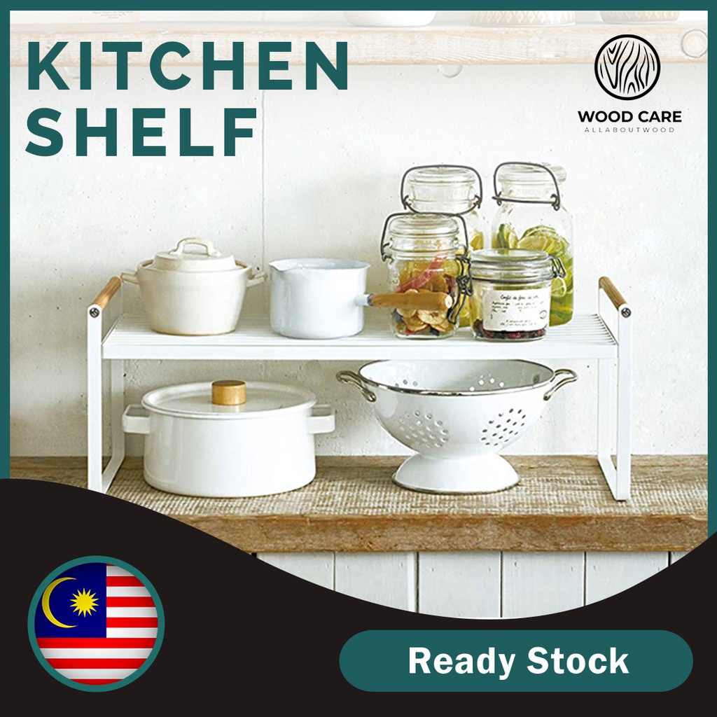 Kitchen Shelf Organizers Rack Countertop Storage Room Shopee
