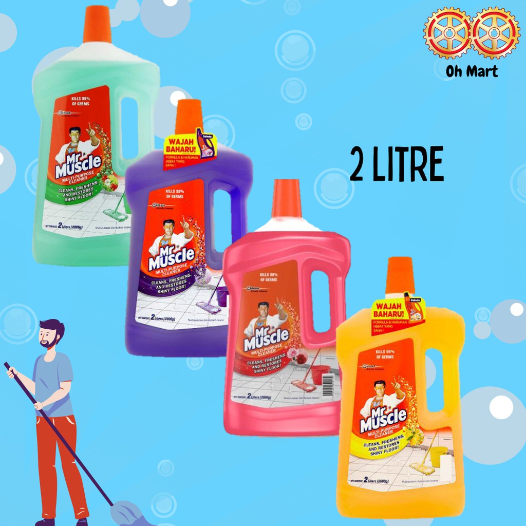 Mr Muscle Multi Purpose Cleaner with Assorted Fragrance (2L) | Shopee ...