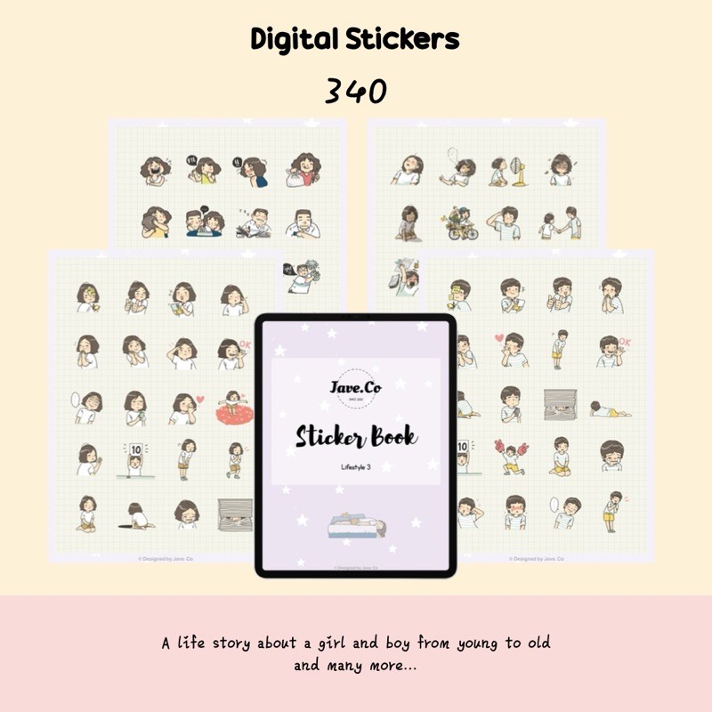 Goodnotes / PNG Digital Stickers for any devices Lifestyle 3 for ...