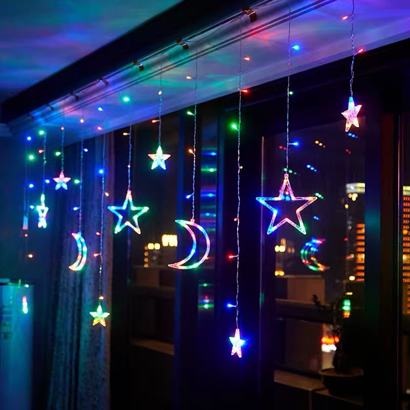 lampu bilik Lampu raya bulan + star new design lampu lip lap | Shopee ...