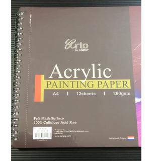 Arto Acrylic Painting Paper Pad 12 Sheets 360 GSM A4 Acid Free