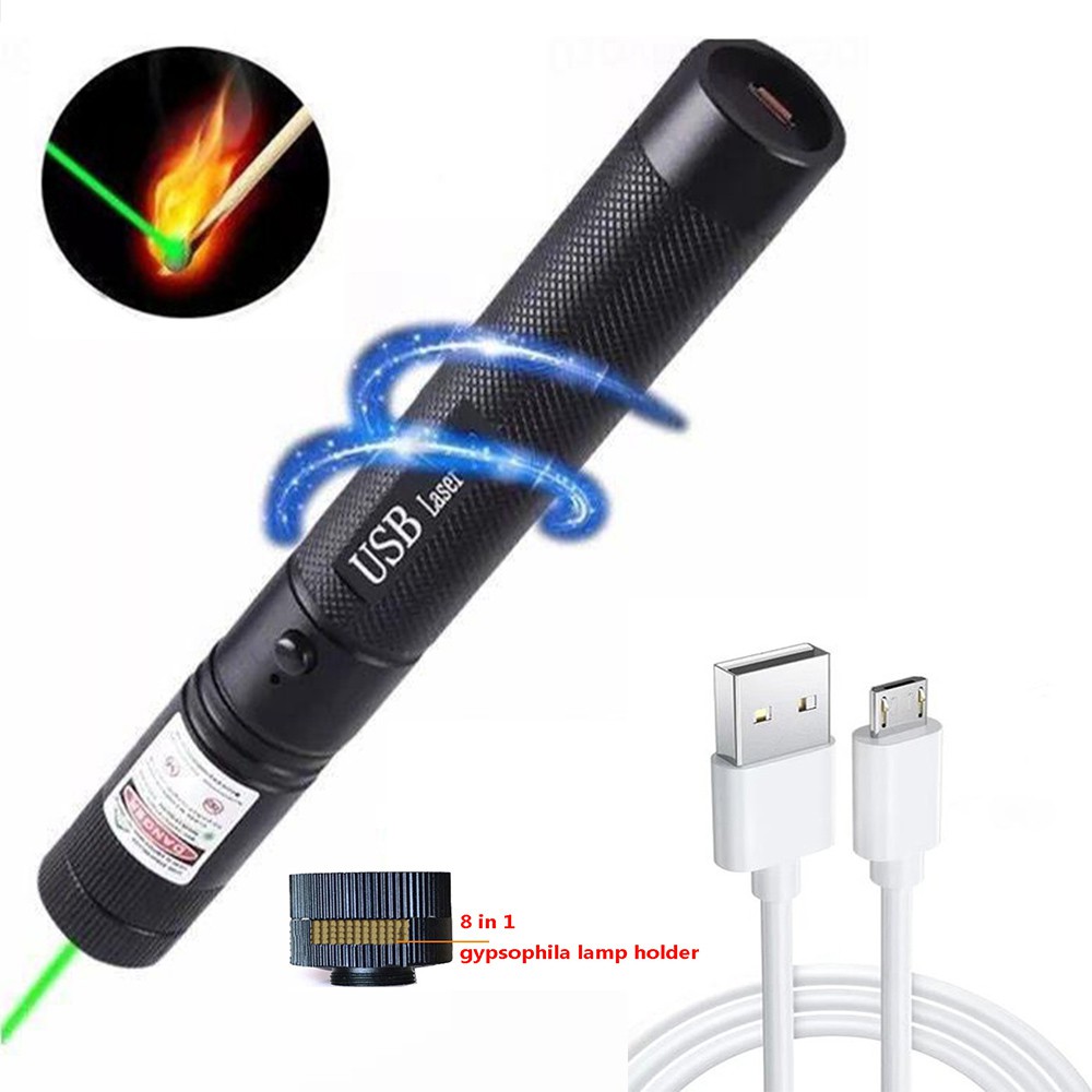 Green Laser Pointer USB Charging 303 High Power 5 MW Red Dot Laser