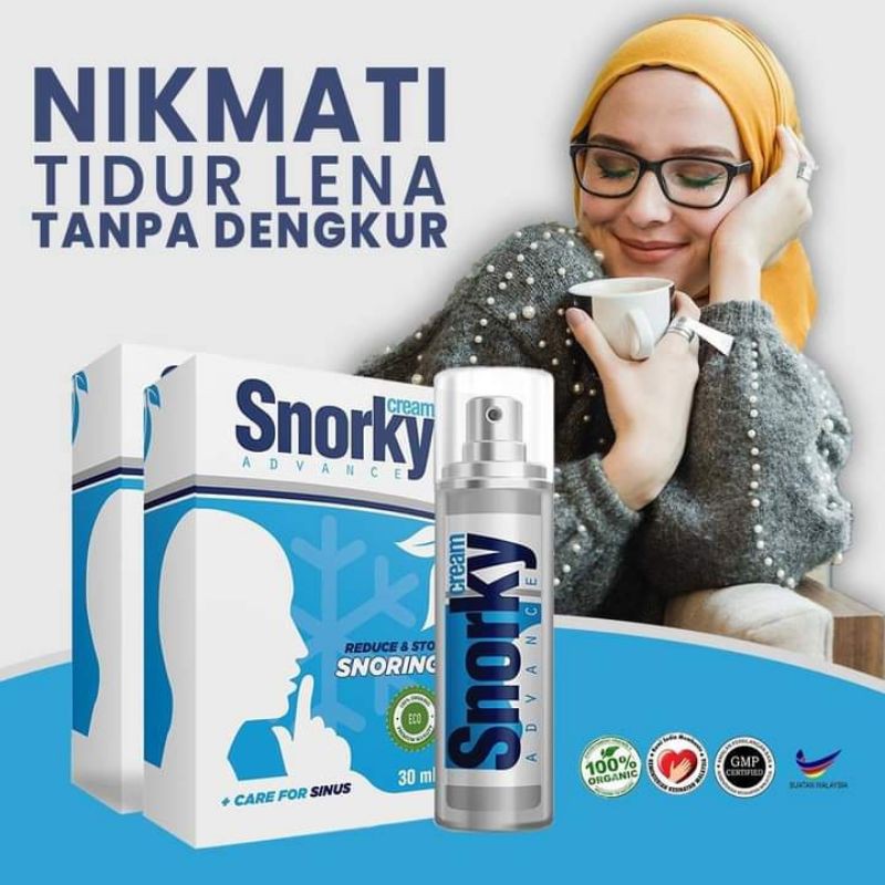 SNORKY CREAM ADVANCE Krim Anti Dengkur & Resdung Sleep Apnea Snoring