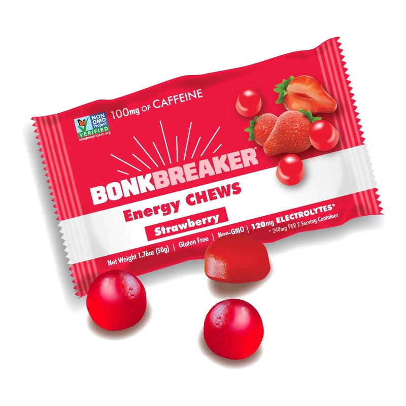 BONK BREAKER ENERGY CHEWS STRAWBERRY IRONMAN TRIATHLON MARATHON
