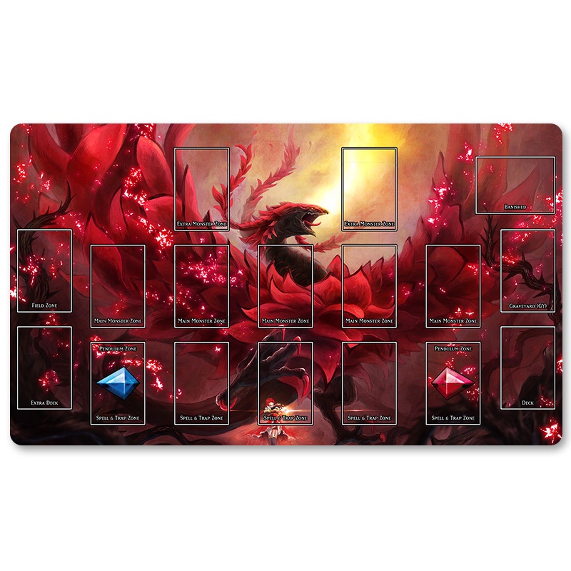 HOT OCG Playmat Blue-eyes Ultimate Dragon Dark Magician Duel Monsters ...