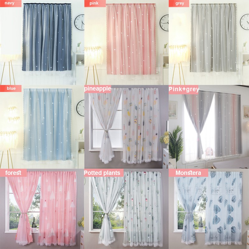 langsir tingkap murah Bedroom Curtain Self-adhesive Self adhesive ...