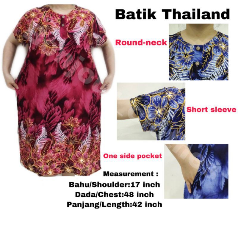 BT Baju Tidur Batik Thailand/Batik Nighty Thailand | Shopee Malaysia