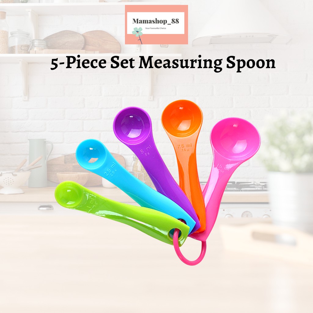 5pcs/set Measuring Spoon Colorful Plastic Measure Spoon (Size 1ML