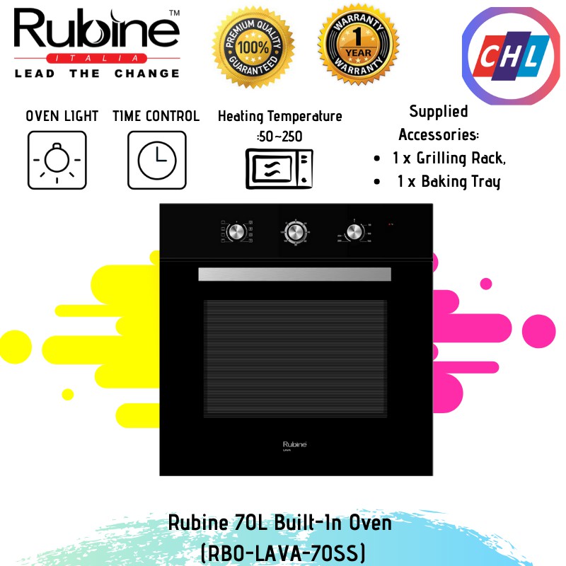 Rubine 70L BuiltIn Oven (RBOLAVA70SS)(Ready Stock) Shopee Malaysia