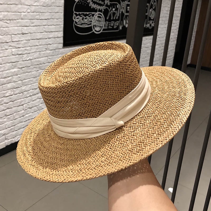 Beach straw hat Super beautiful straw hat with ribbon Shopee Malaysia