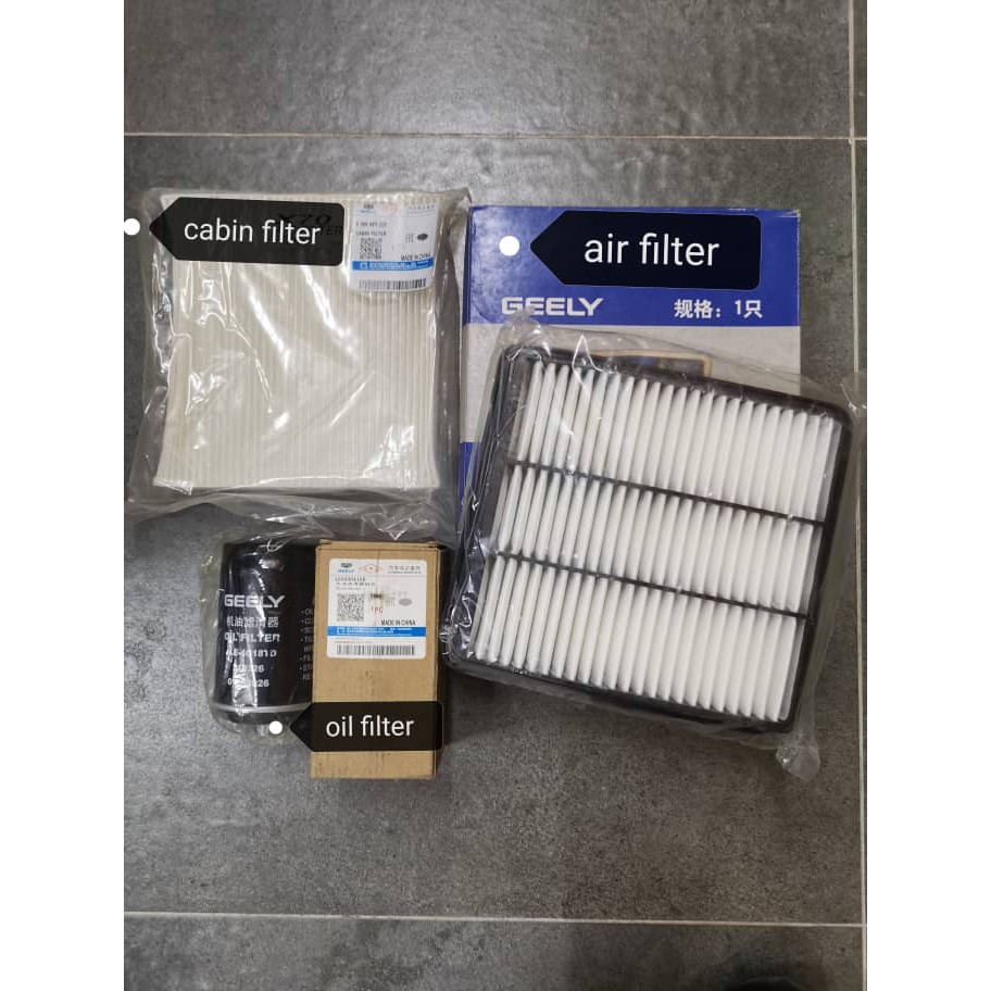 PROTON X70 OIL FILTER , AIR FILTER & AIR COND CABIN FILTER (1 SET 3 PCS