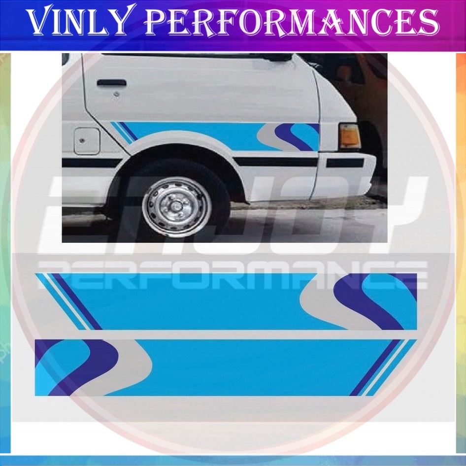 (1SET) Vanette Front Doors Side Body Sticker Outdoors Automobil ...