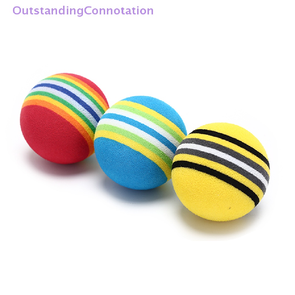 OutstandingConnotation 10Pcs Rain Stripe foam Sponge Golf Balls Swing
