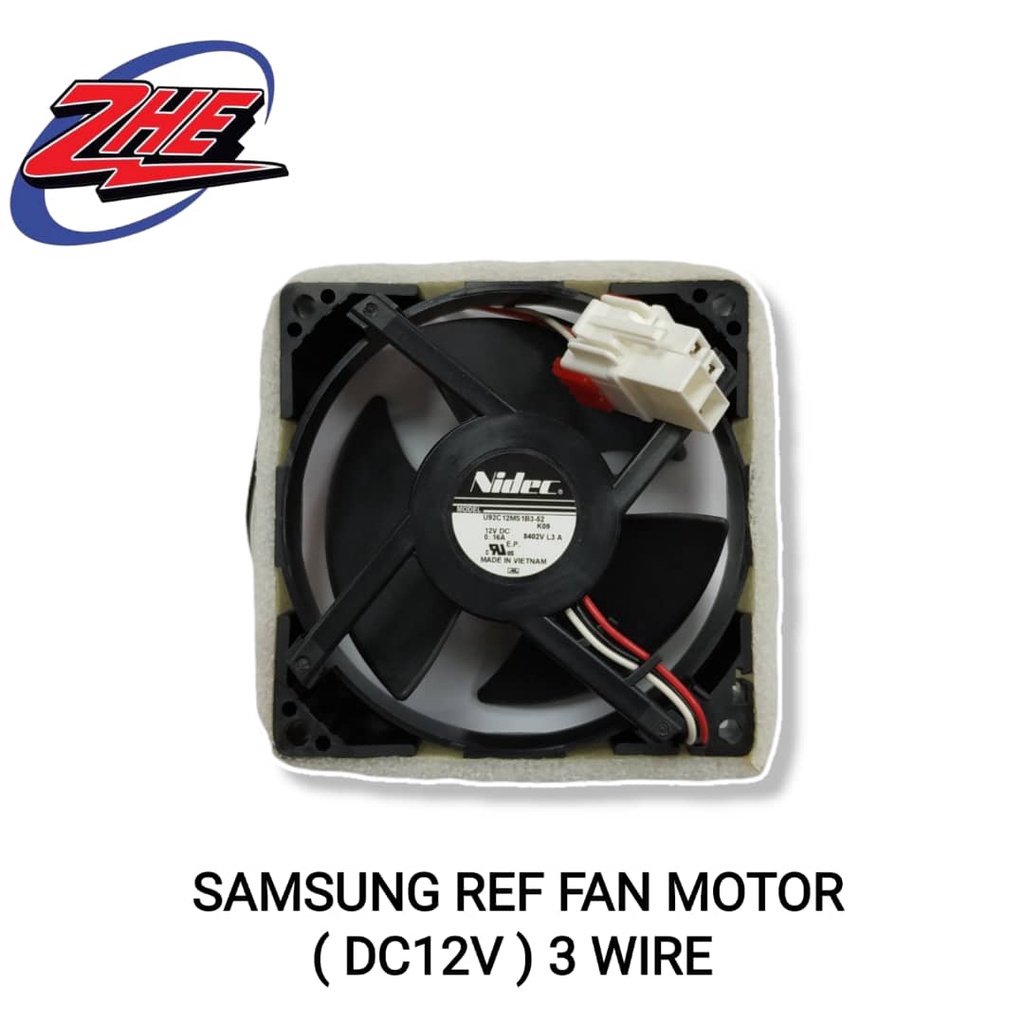 SAMSUNG REFRIGERATOR FAN MOTOR DC12V 3 WIRE / FRIDGE FAN MOTOR / MOTOR