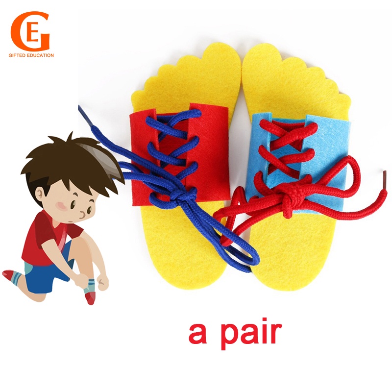 Image showcasing Kids Montessori Learn To Tie Shoelaces Toy Children Life Skills ...