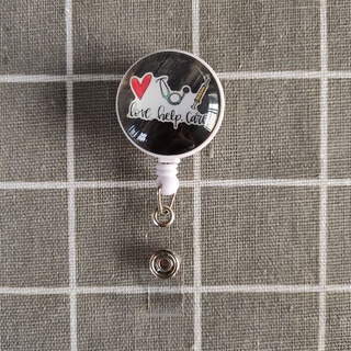 LAYOR Decorative ID Name Gifts Cute Nurses Retractable Badge Reel Holder  for Nurse Doctors Practitioner Work Name Tag Card Holder Unisex 7 Styles  Swivel Clip