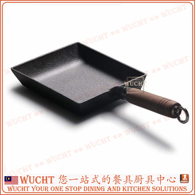【WUCHT】 PRESEASONED CAST IRON PAN 18cm Tamagoyaki Japanese Omelette