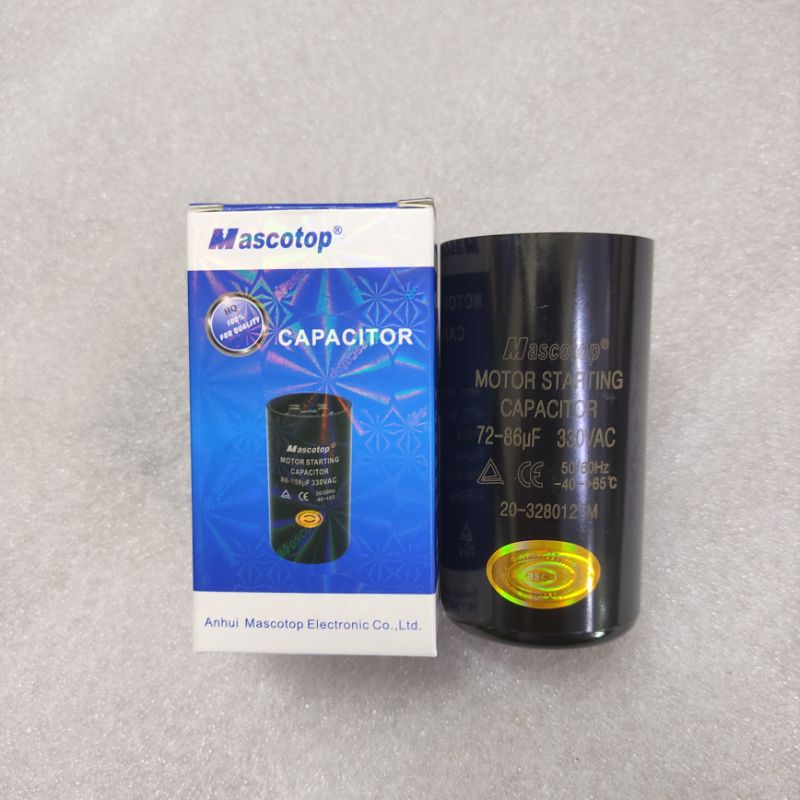 Heavy Duty Mascotop 72uf86uf 330V Capacitor Semi Auto Washing Machine