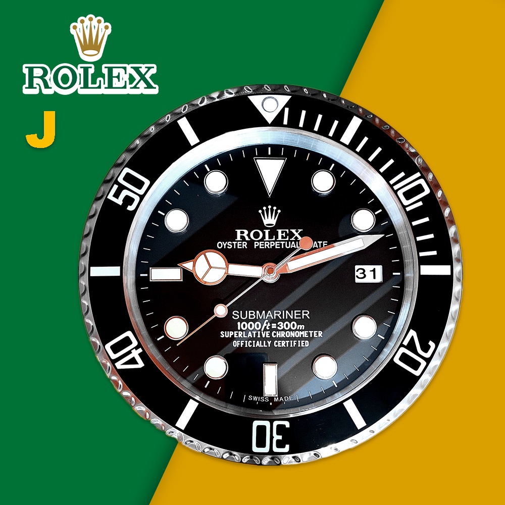 ROLEX Stainless Steel Wall Clock Living Room / GMTMaster / Jam Dinding