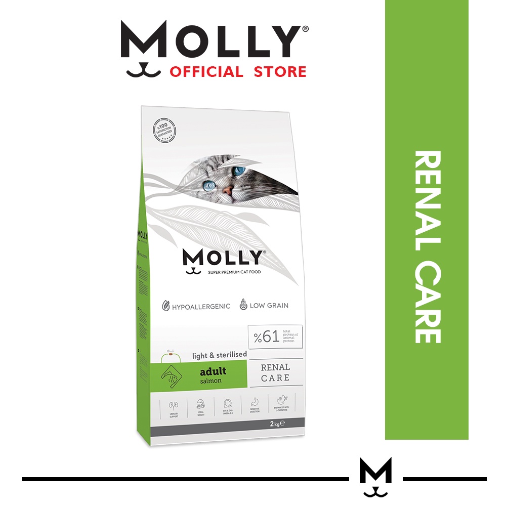 Molly Renal Care Light Sterilised Adult Cat Food 2kg Shopee Malaysia