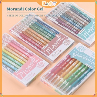 9Pcs Morandi Gray Pens Set Multi Color Gel Ink Pen Vintage Marker Liner  0.5mm Ballpoint Stationery Gift Office School Supplies