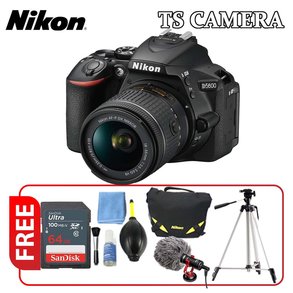 (OFFICIAL NIKON MALAYSIA) NIKON DSLR D5600 WITH LENS 1855MM (TRIPOD
