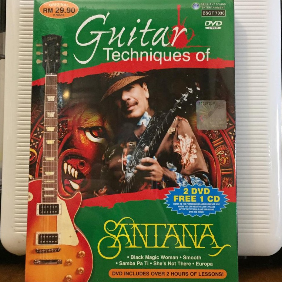 Free CD SANTANA !!! Guitar Techniques of Santana (2 DVDs FREE 1 CD