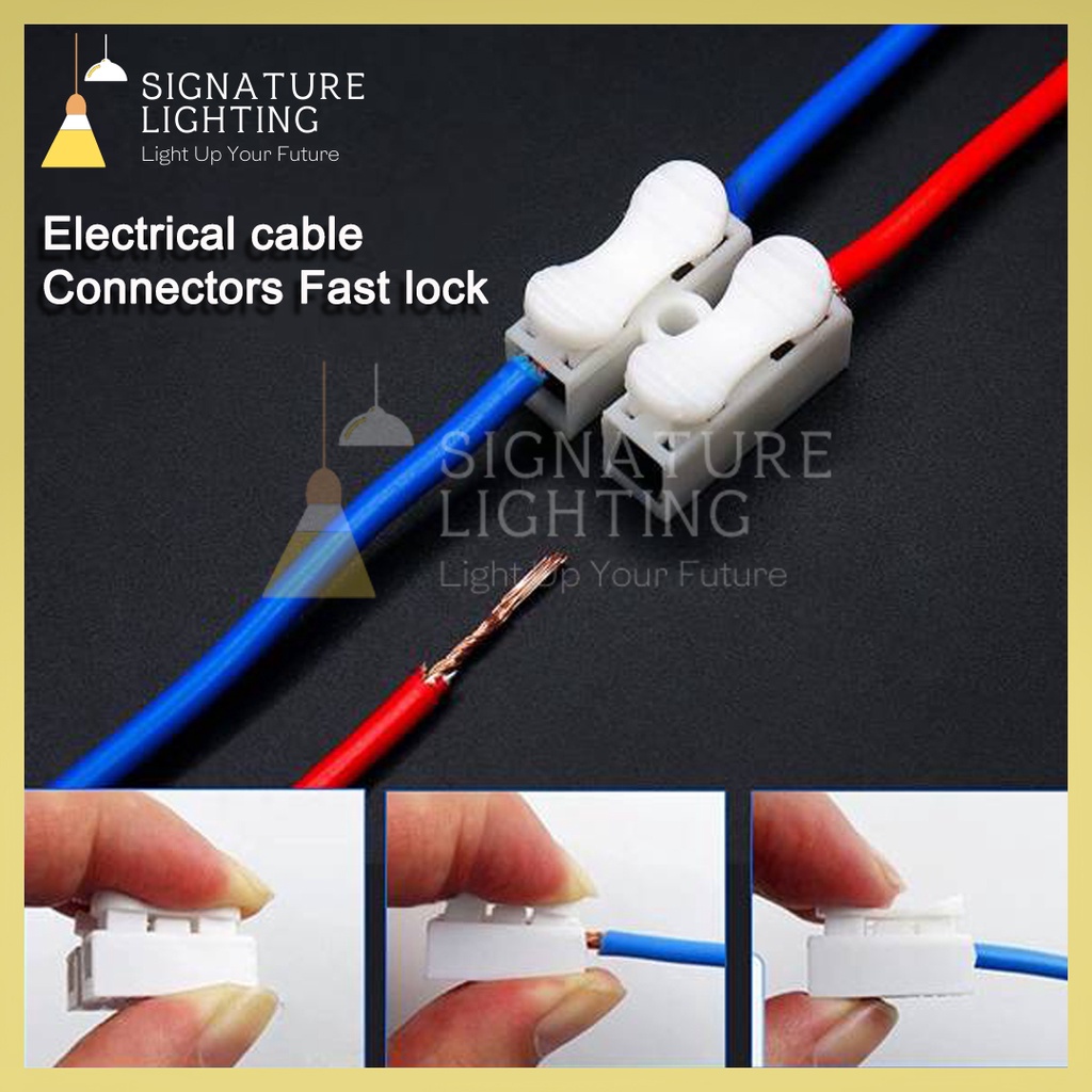Quick splice electrical cable connectors fast lock wire terminals 2Pin ...