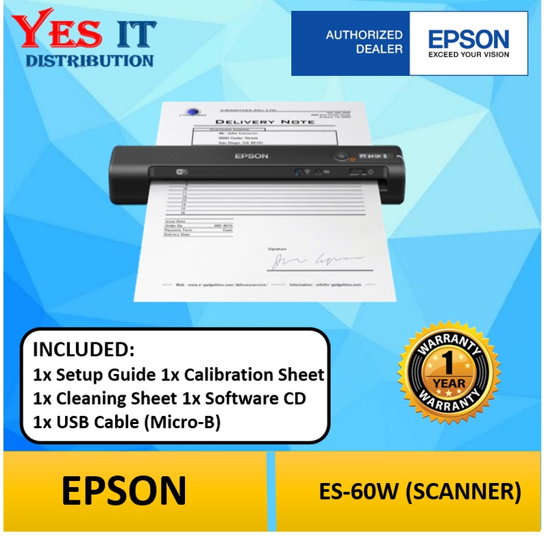 Epson Workforce Es W Ds W Wireless Portable Sheetfed Document