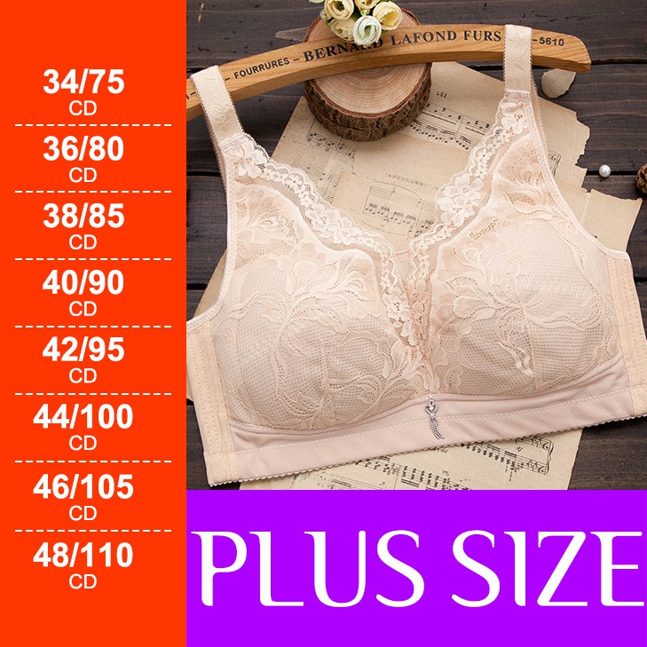 Fashion Womens Underwear 34/75 36/80 38/85 40/90 42/95 44/100 BCDE Cup Bras  Sexy Lace Bra For Ladies Plus Size Lingerie(#White)
