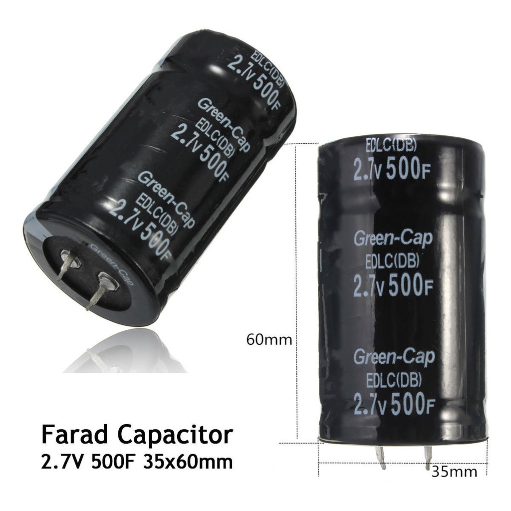 🔥msia Ready Stock 24hr Ship🔥 2 7v 500f Farad Capacitor 35 60mm Super Capacitor Ultracapacitor