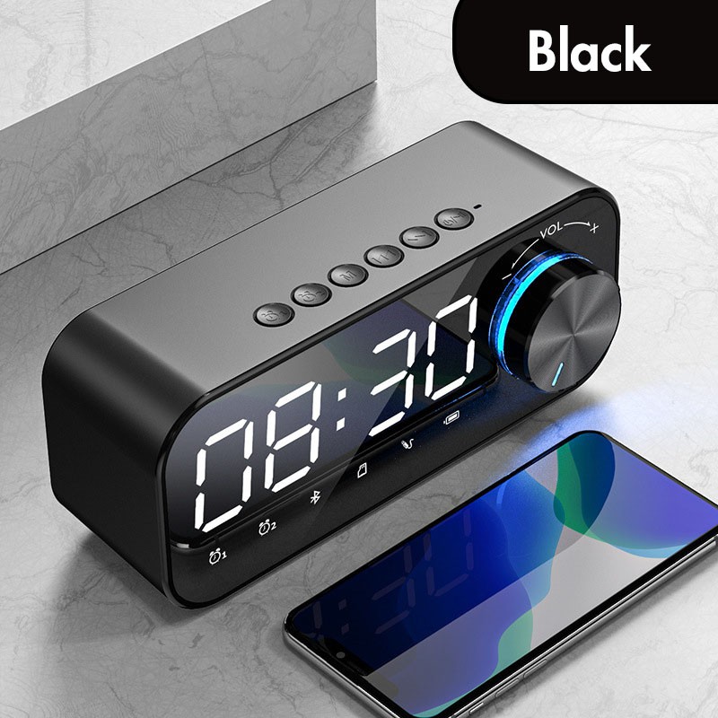 Realeos Smart Digital LED Alarm Clock Bluetooth Wireless Speaker Radio ...