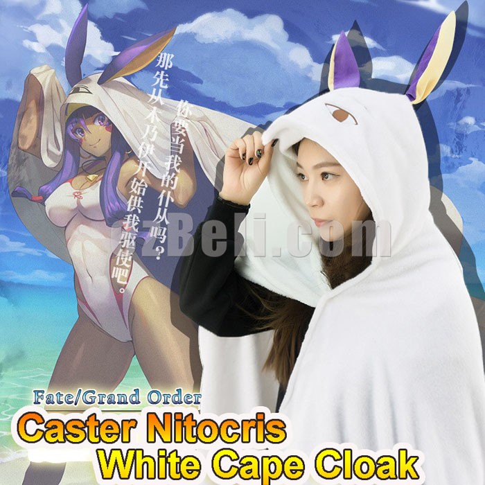 Anime Fgo Fate Grand Order Caster Nitocris Halloween White Cape Cloak 4765