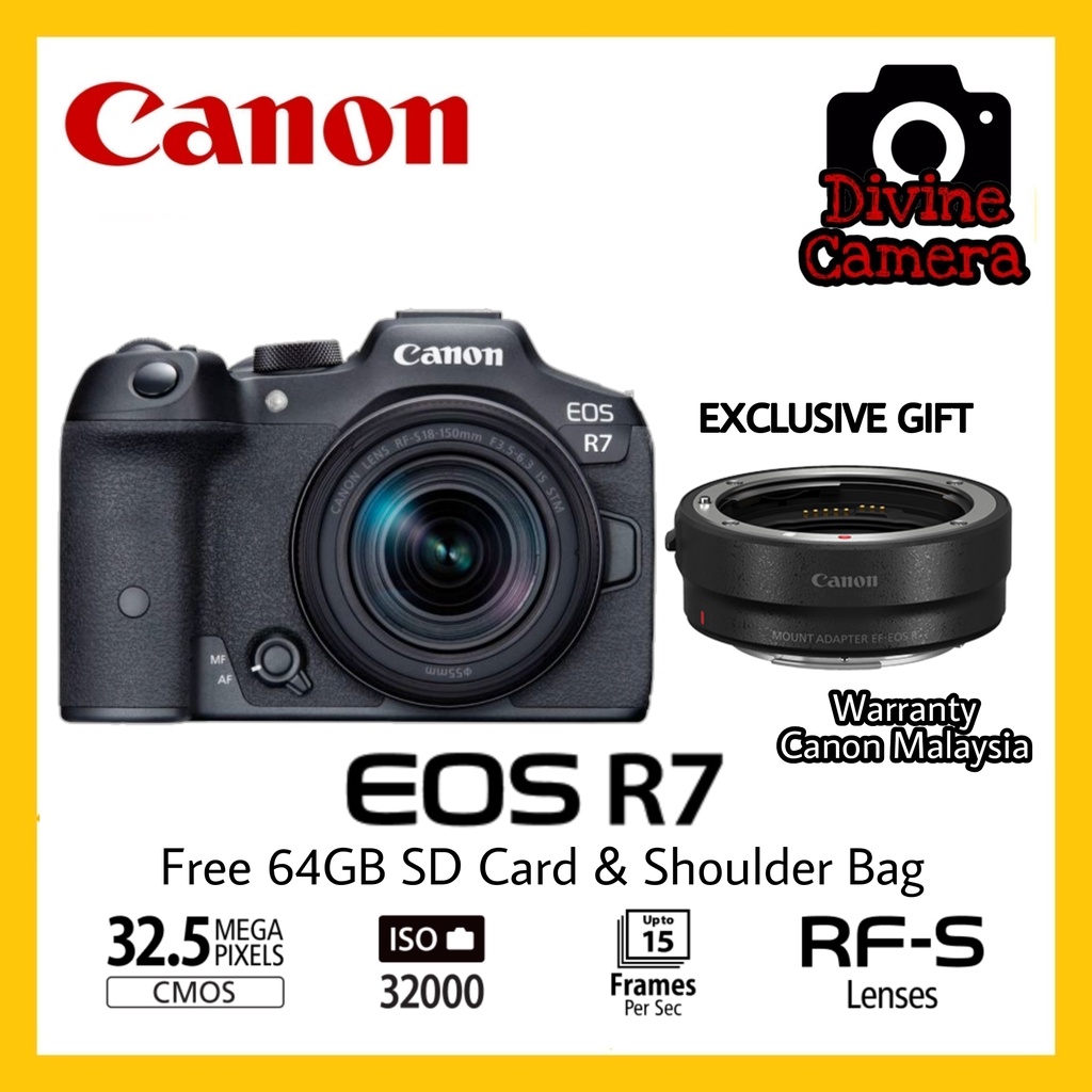 Canon EOS R7 Mirrorless Camera with 18150mm Lens Shopee Malaysia