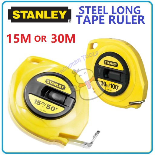 STANLEY STEEL LONG TAPE RULER 15M 30M MEASUREMENT RULER 34-104N 34-107N ...