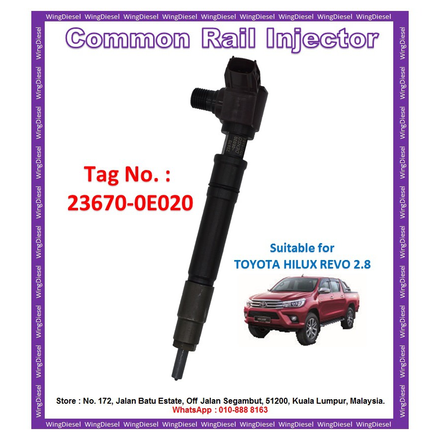 100% New Toyota Hilux Revo 2.8 Diesel Fuel Pump Common Rail Injector ...