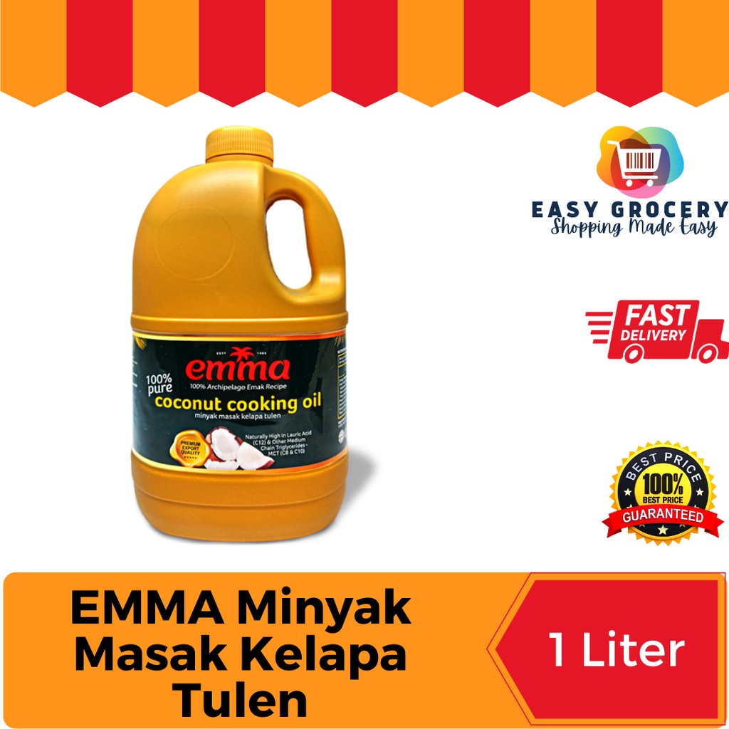 Emma Coconut Cooking Oil 1 Liter/ 1000ml Shopee Malaysia