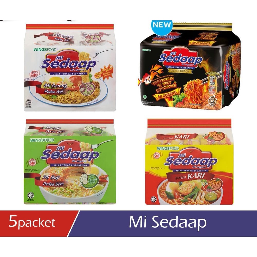 MI SEDAAP /MEE SEDAP PERISA ASLI / AYAM KRISPI / SAMBAL GORENG / SPICY ...