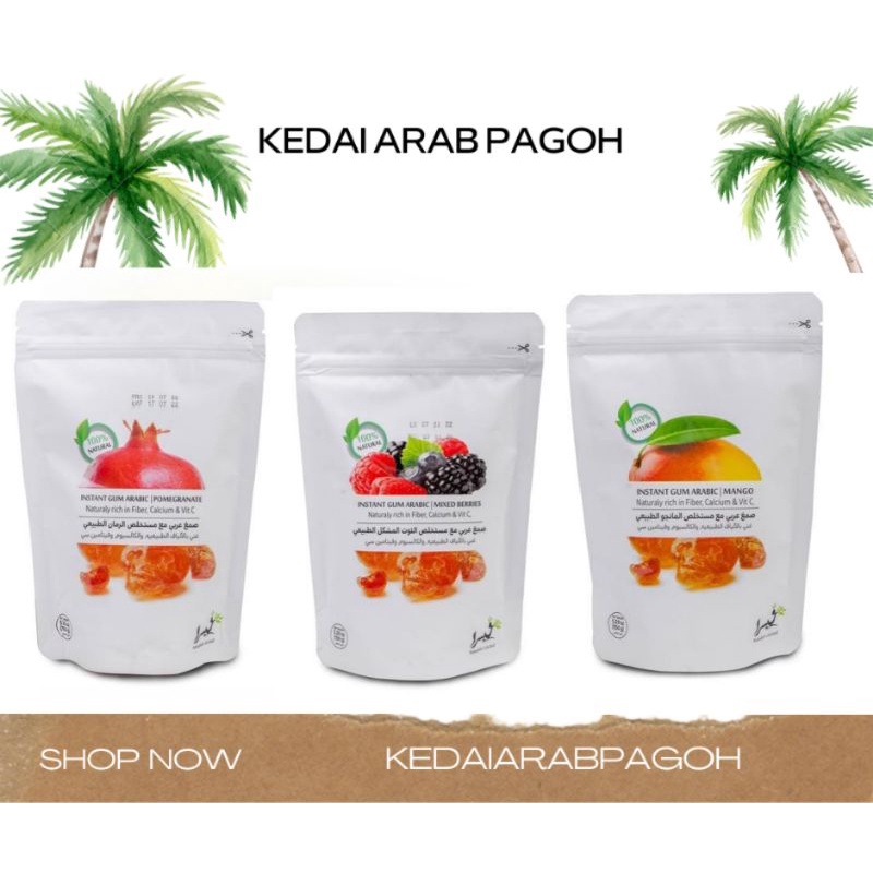 Instant Arabic gum 150 (mixed berries,pomegranate,mango) Shopee Malaysia