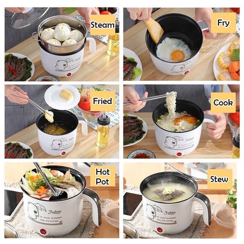 Uq Pin Plug L Non Stick Electric Pot Frying Pan Multipurpose