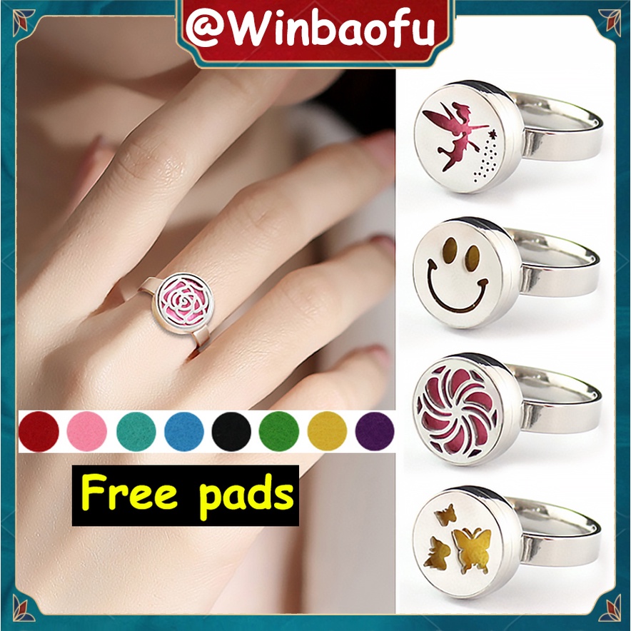 Essential oil ring stainless steel aromatherapy buckle ring