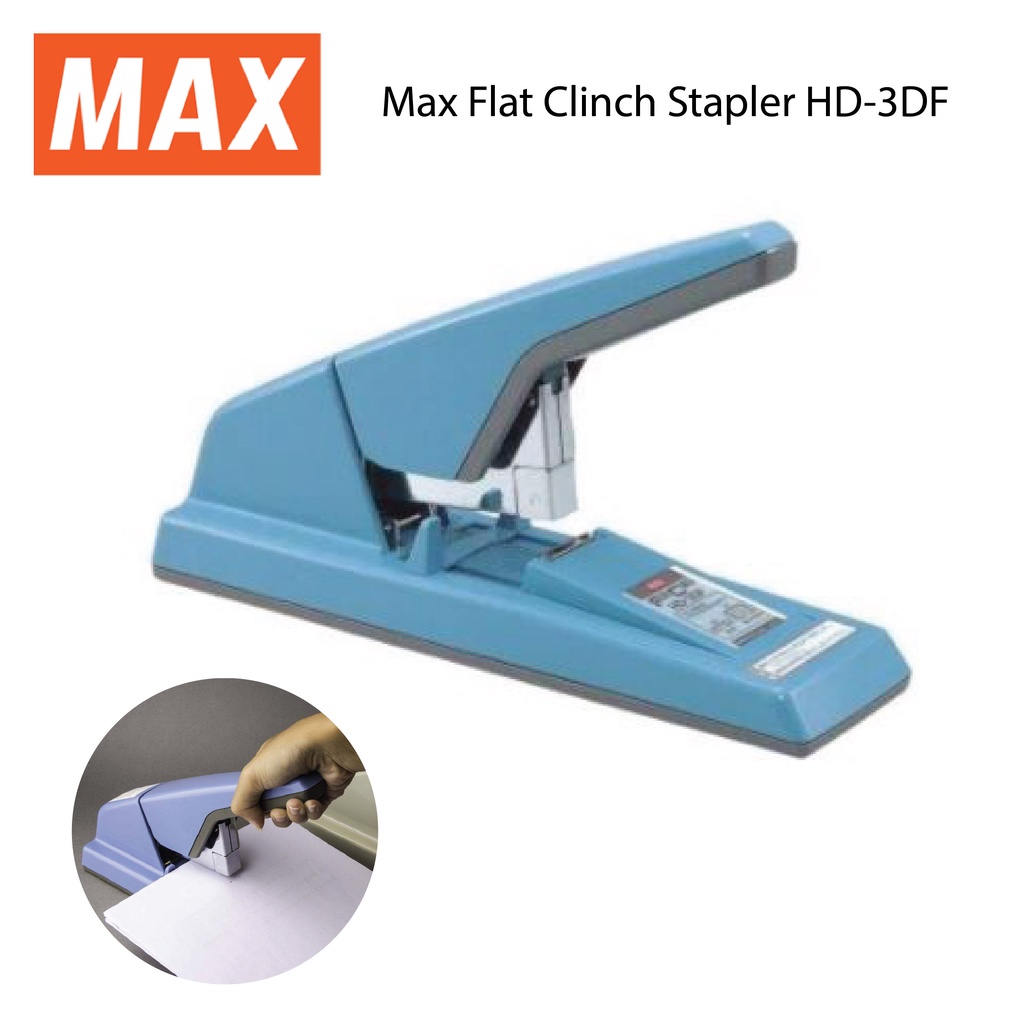 Max Flat Clinch Stapler HD-3DF - Navy Blue | Shopee Malaysia