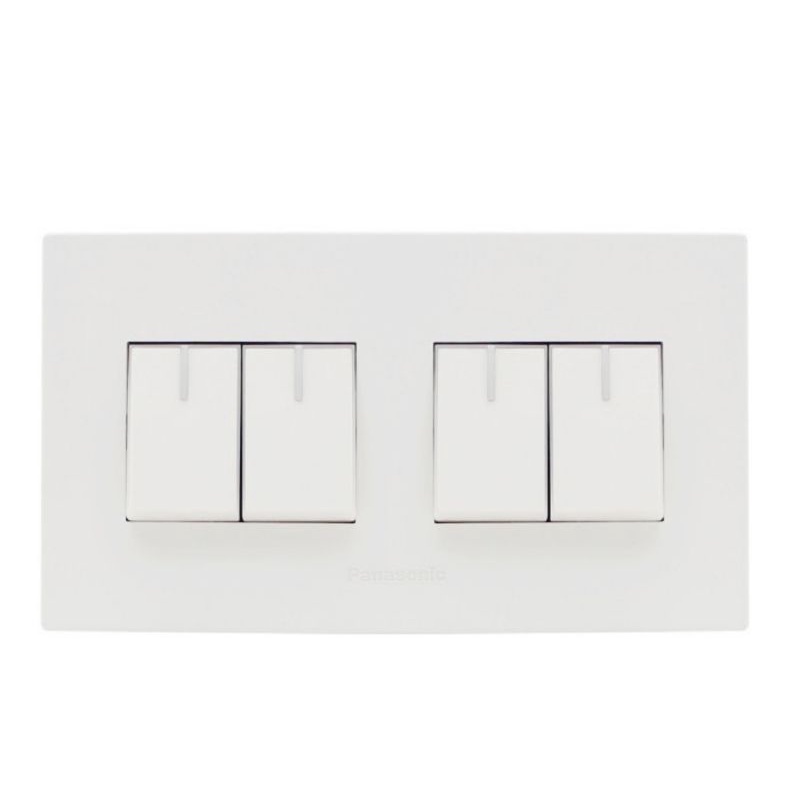 PUTIH Panasonic white minimalist switch 4gang switch 4 gang switch 4 ...
