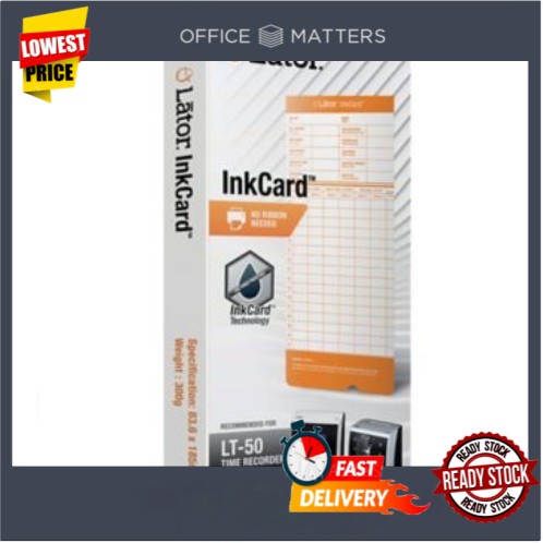 [Office Matters] Time Recorder Ink Card-LATOR Punch Card | Shopee Malaysia