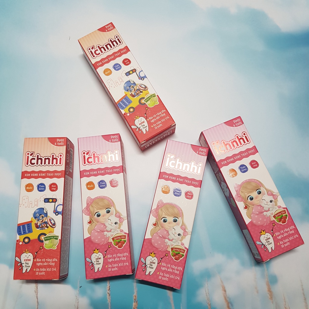 Ich Nhi Herbal Toothpaste 50g Tube For Babies Under 6 Years Old To