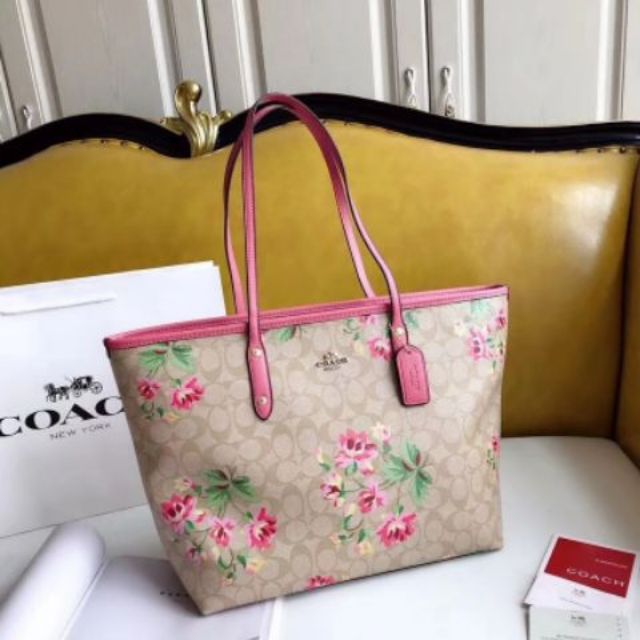 Coach tote bag clearance flower