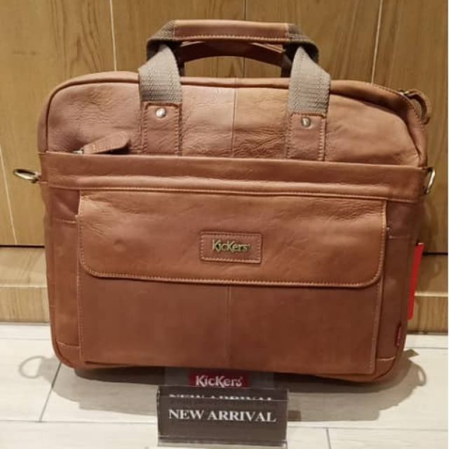 Kickers Leather Document Laptop Bag | Shopee Malaysia