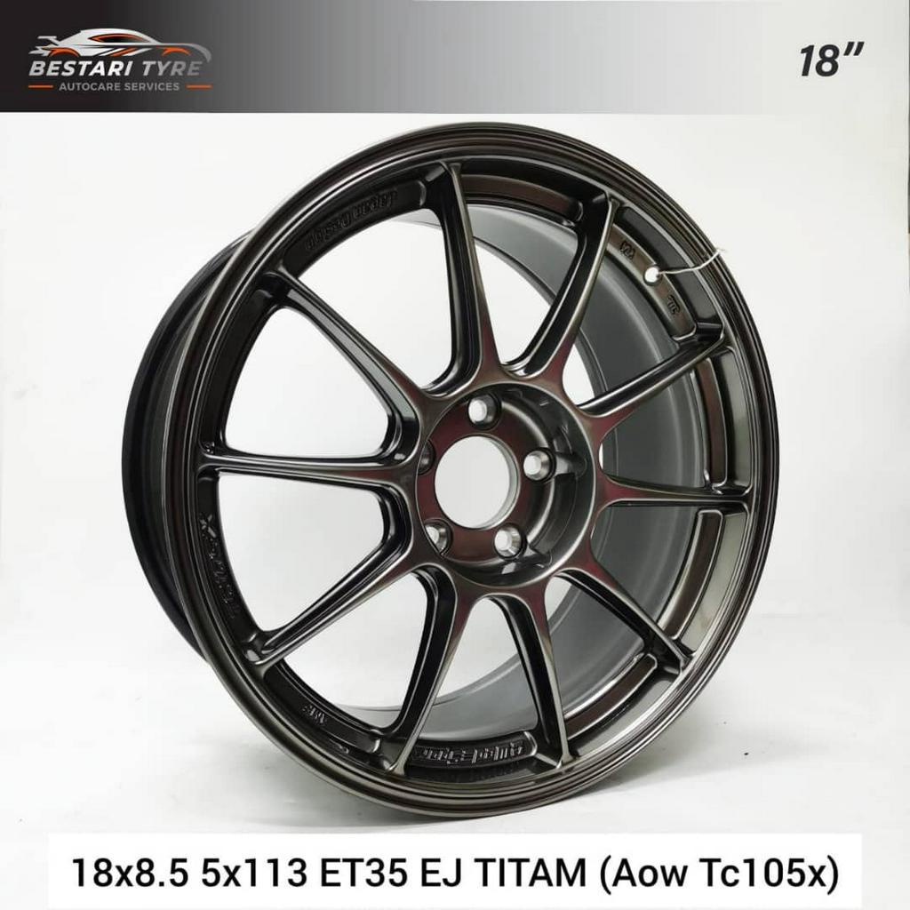 (AOW TC105X) NEW SPORT RIMS LIGHT WHEELS AOW FLOW FORMING 18 INCH 18x8 ...
