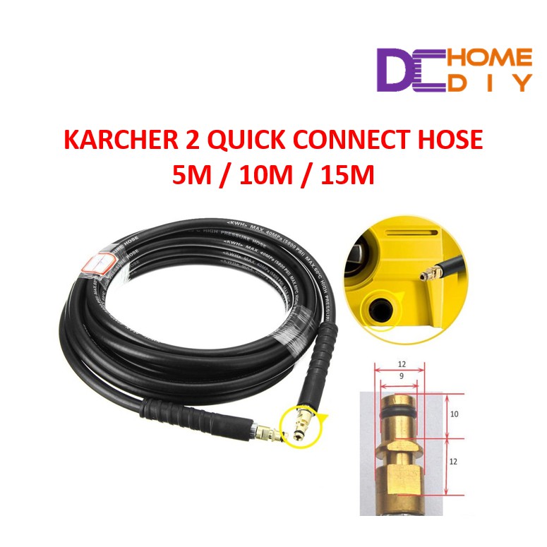 REPLACEMENT HOSE FOR KARCHER K1 K2 K3 K4 K5 PREMIUM WATERJET HOS HIGH PRESSURE WASHER 5M 10M 15M HOSE KARCHERS K A RCHER Shopee Malaysia